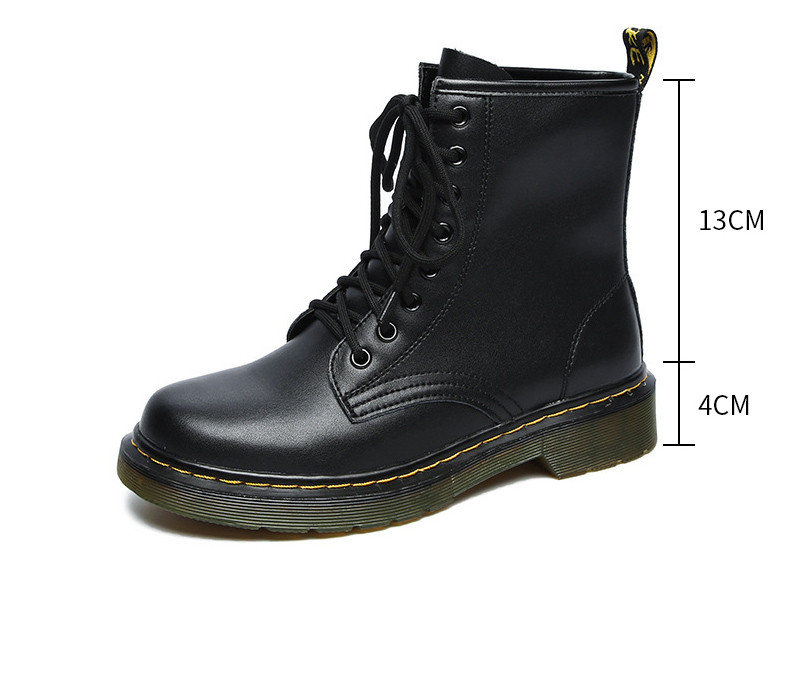 Alkalmi női bőrcsizma durva talppal - unisex modell