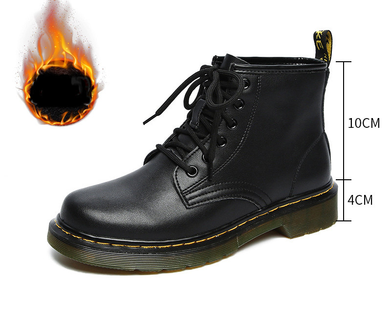 Alkalmi női bőrcsizma durva talppal - unisex modell