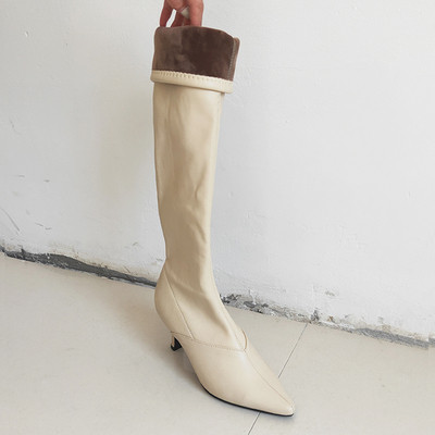 Uus mudel ökonahast naiste vabaaja saapad kontsa kõrgusega 7 cm