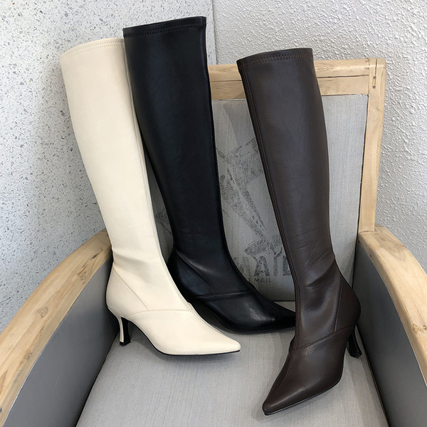 Uus mudel ökonahast naiste vabaaja saapad kontsa kõrgusega 7 cm