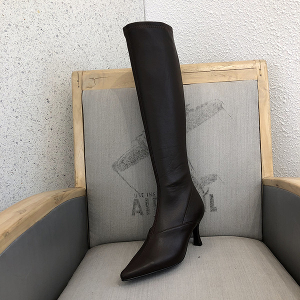 Uus mudel ökonahast naiste vabaaja saapad kontsa kõrgusega 7 cm