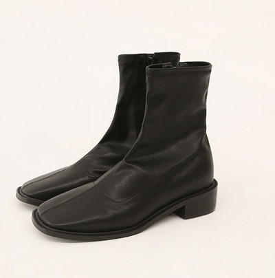 Eko bőrből készült alkalmi zokni cipzárral