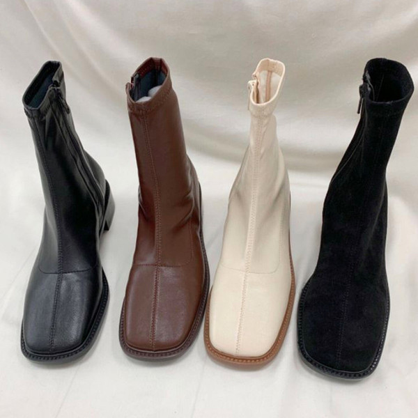 Eko bőrből készült alkalmi zokni cipzárral