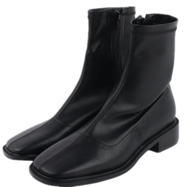 Eko bőrből készült alkalmi zokni cipzárral