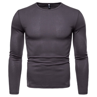 Vīriešu ikdienas blūzes vienkāršs modelis ar garām piedurknēm