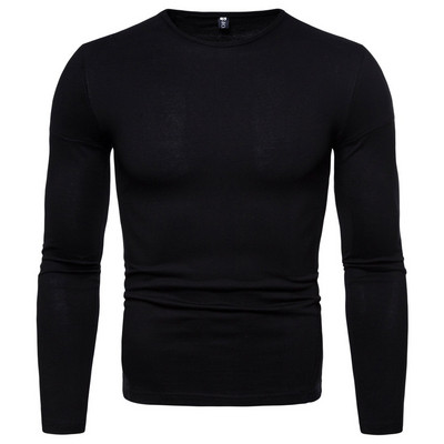 Vīriešu ikdienas blūzes vienkāršs modelis ar garām piedurknēm