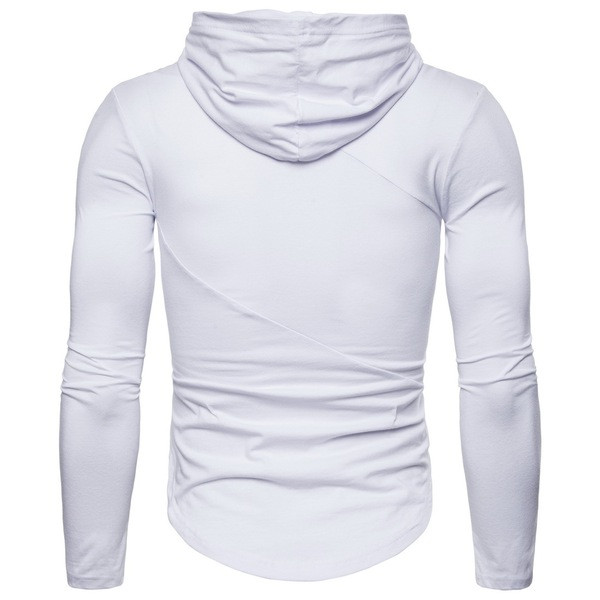 Ανδρική μπλούζα με κουκούλα και μακριά μανίκια