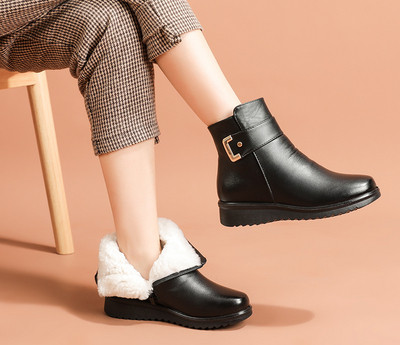 Soojad ökonahast pehme voodri ja lukuga naiste saapad