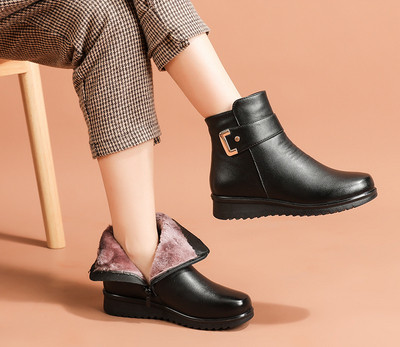 Soojad ökonahast pehme voodri ja lukuga naiste saapad