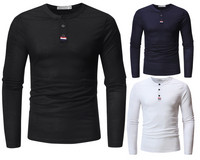 Aktuális gombos férfi blúz sima modell