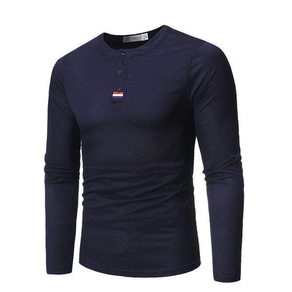 Aktuális gombos férfi blúz sima modell