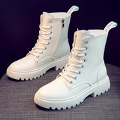 Női alkalmi csizma durva talppal - eko bőrből