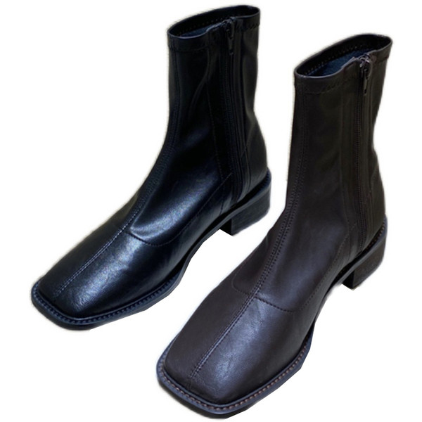 Modern női eko bőr csizma négyzet alakú