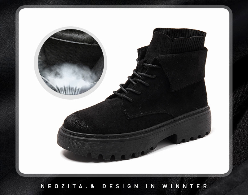 Öko-seemisnahast vabaaja saapad 4 cm tallaga