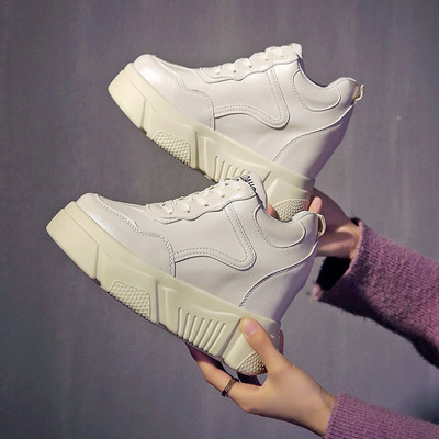 Naiste vabaaja tossud kõrge tallaga ökonahast