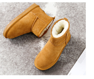 Öko-seemisnahast pehme voodriga ümarad naiste saapad