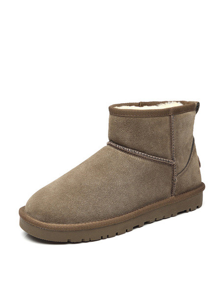 Öko-seemisnahast pehme voodriga ümarad naiste saapad