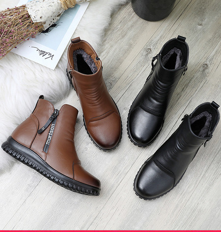 Női alkalmi csizma öko bőrből, cipzárral - különböző modellek