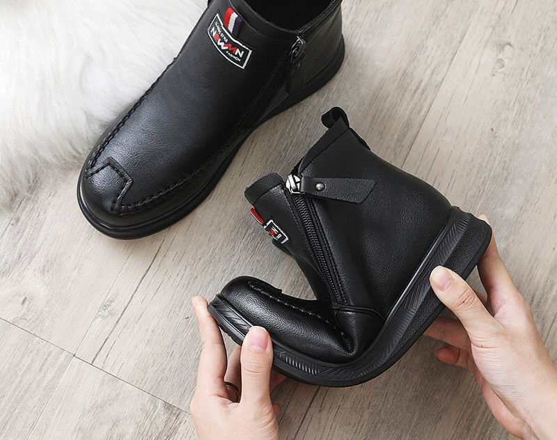 Női alkalmi csizma öko bőrből, cipzárral - különböző modellek