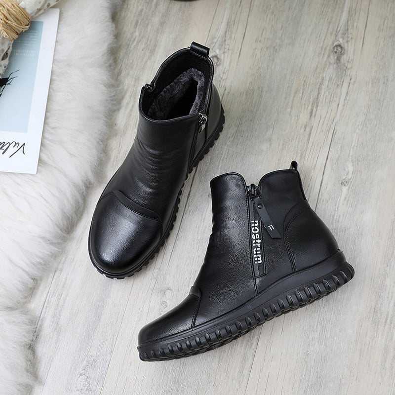 Női alkalmi csizma öko bőrből, cipzárral - különböző modellek