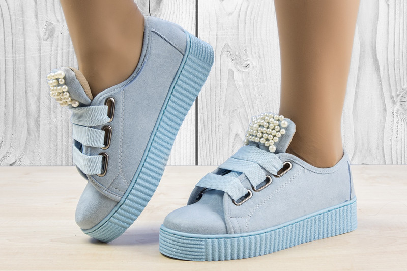 3 цвята! Дамски велурени кецове с перли